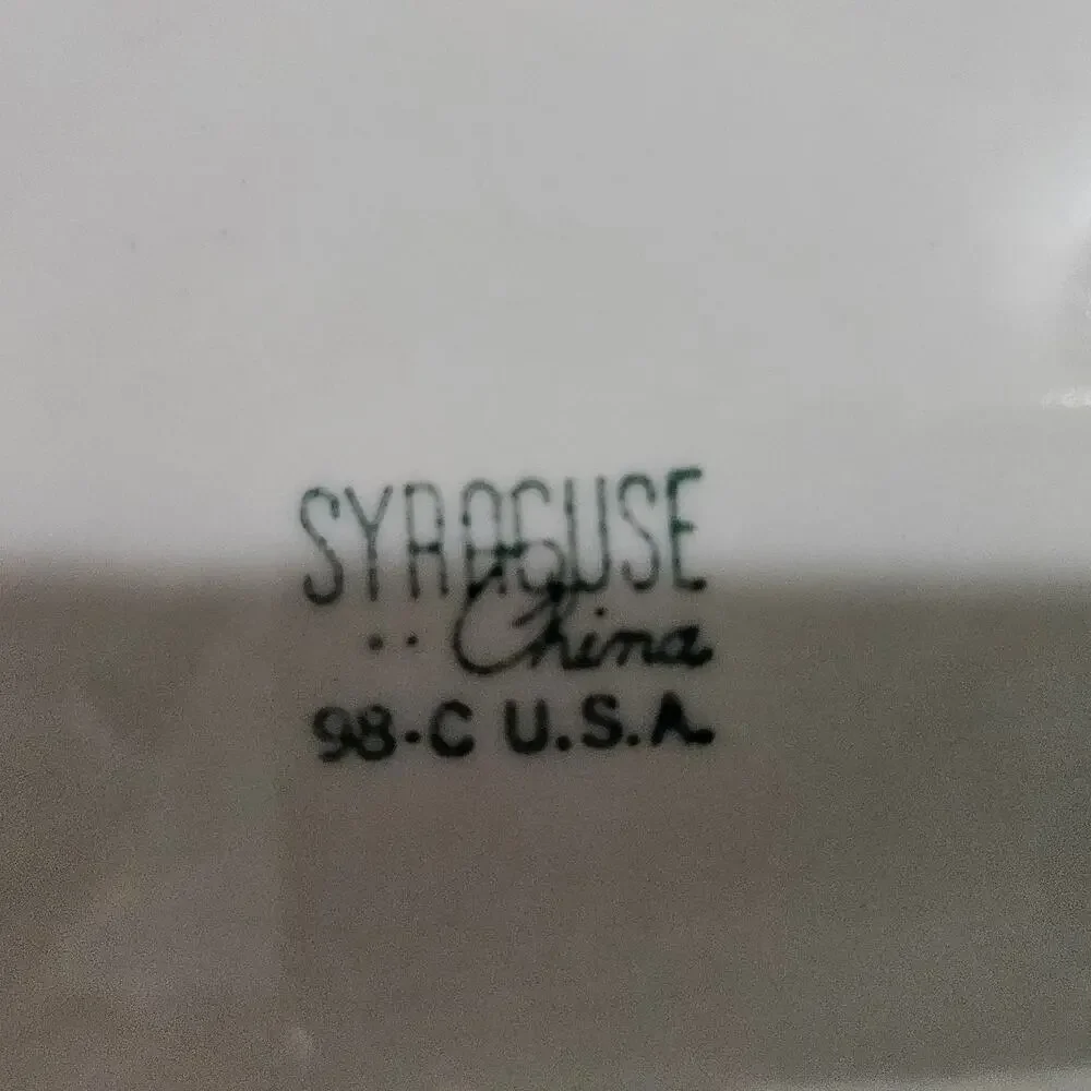 Vintage Syracuse China Coral Rim Salad Plates Set of 3 Restaurant Ware USA 8